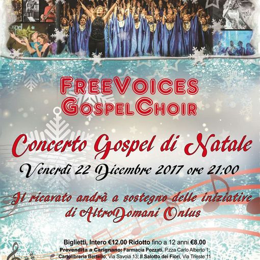 Natale a Carignano: si rinnova la tradizione del concerto gospel