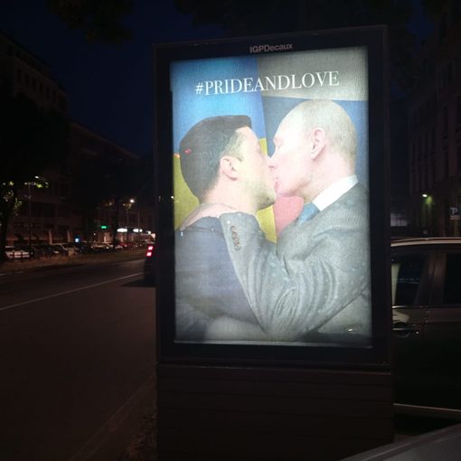 Putin che bacia Zelenski