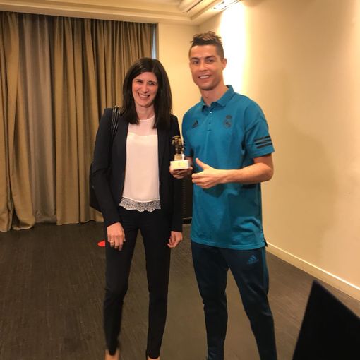 L'incontro tra Cristiano Ronaldo e Chiara Appendino prima di Juve-Real dello scorso aprile