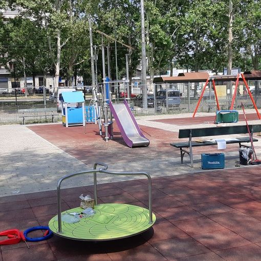 Piazza Sofia, riqualificata l'area gioco con i fondi AxTo