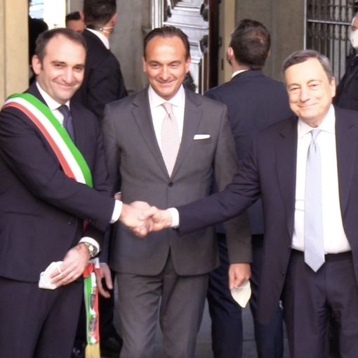 il premier draghi a torino