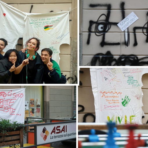 Scritte e bestemmie sulla sede di Asai: il 3 novembre aperitivo ”Lenzuola contro  il razzismo”
