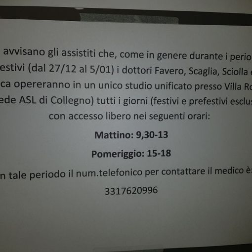 Collegno, caos e lamentele per il servizio pediatrico a Villa Rosa