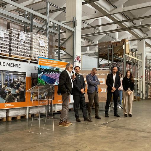 A Moncalieri inaugurato l'impianto fotovoltaico del Banco Alimentare