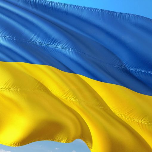 Una foto della bandiera dell'Ucraina