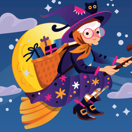 disegno della Befana