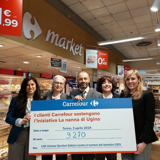 Carrefour Italia sostiene UGI: raccolti 9000 euro per il supporto ai bambini malati di cancro