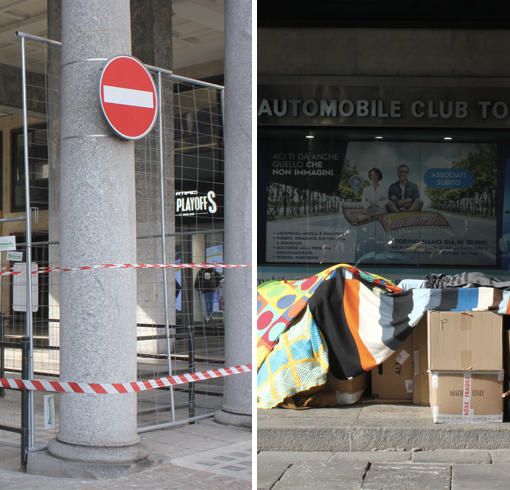 Il giaciglio del clochard si è spostato di 30 metri