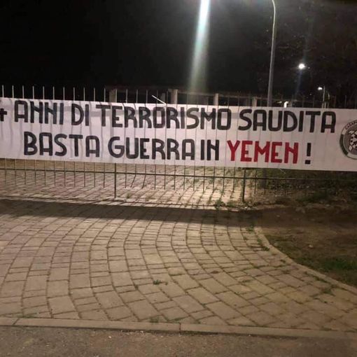 Striscioni di CasaPound per lo Yemen a Torino, Ivrea, Venaria, Settimo e Piossasco