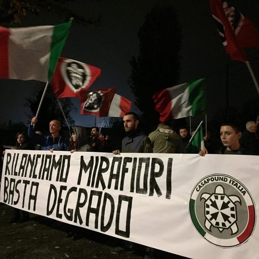 Presidio di CasaPound in via Onorato Vigliani: &quot;Finalmente libera dai camper&quot;