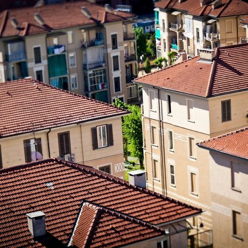 case popolari viste dall'alto