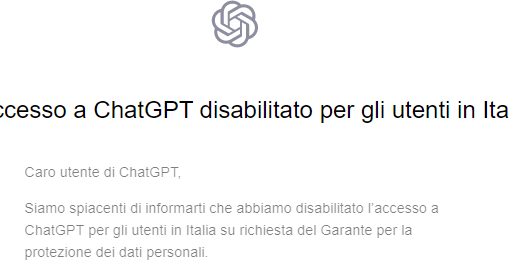 homepage bloccata chatGpt