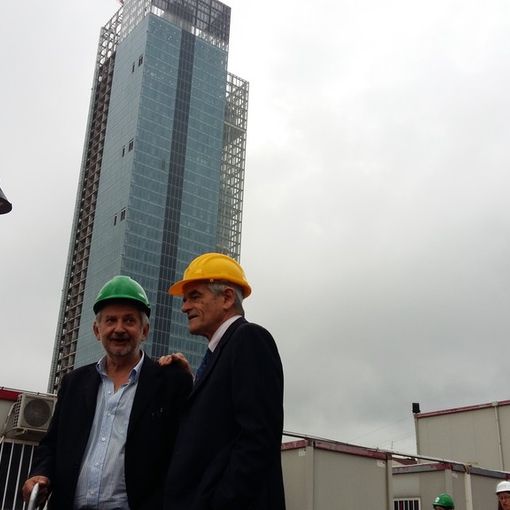 Sopralluogo di Sergio Chiamparino e Aldo Reschigna al grattacielo della Regione Piemonte