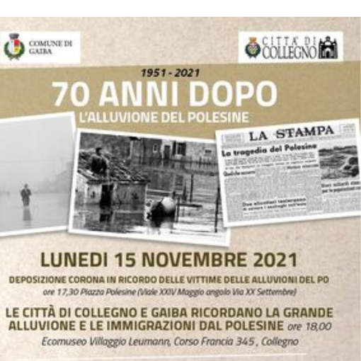 Manifesto per i 70 anni dell'alluvione in Polesine