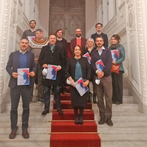 Un momento degli incontri di Nizza a cui ha partecipato Davide De Luca, direttore della Fondazione Artea