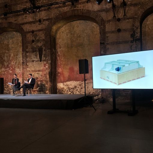 In foto uno degli otto progetti per il padiglione europeo alla Biennale di Venezia