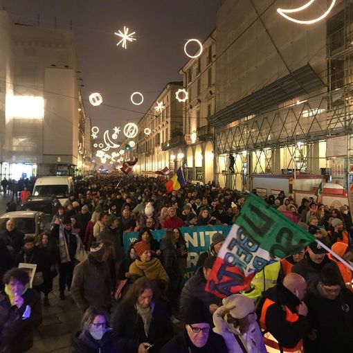corteo di protesta in centro a Torino
