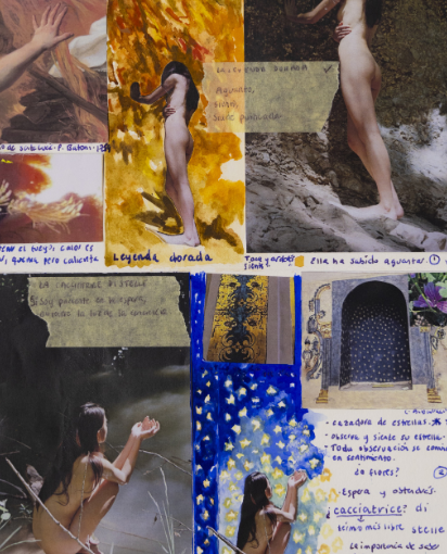 Collage di immagini messe in mostra