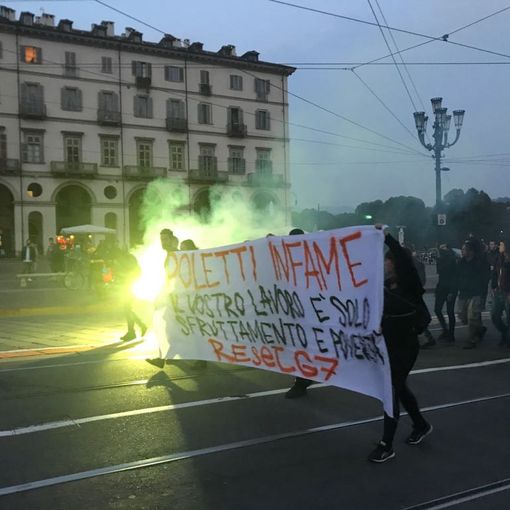 Anti G7, partito anche il corteo da Palazzo Nuovo (FOTO E AGGIORNAMENTI CONTINUI)