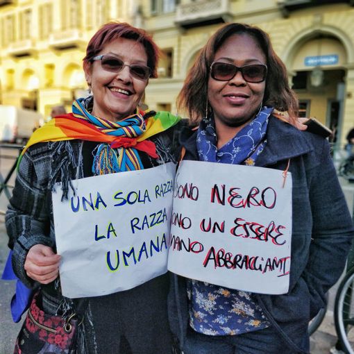 Immagine tratta dal corteo contro il razzismo