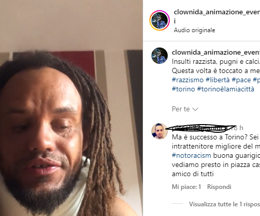 Clown Idà tumefatto con collare