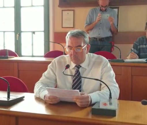 Roberto Falcone in aula consigliare