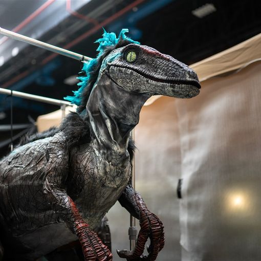 Dinosauro tra gli stand