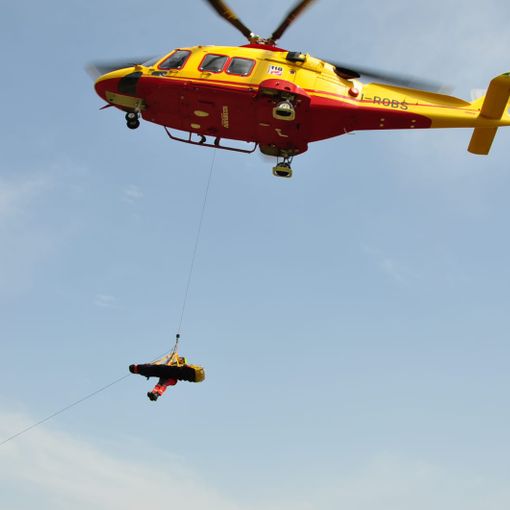 L'elisoccorso ha trasportato il ferito al Cto di Torino