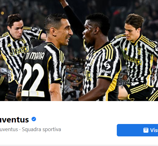L'homepage della pagina facebook della Juventus fc