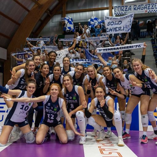 Volley, la Reale Mutua Fenera Chieri ’76 vince ancora al tie-break