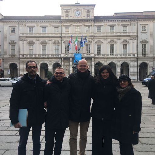 Domenico Fioravanti insieme alla sindaca di Torino Chiara Appendino