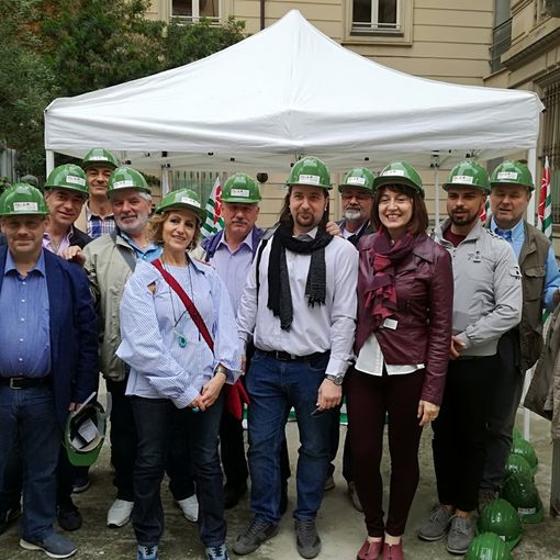 Inas CISL, Flash mob in via Madama Cristina contro gli infortuni sul lavoro