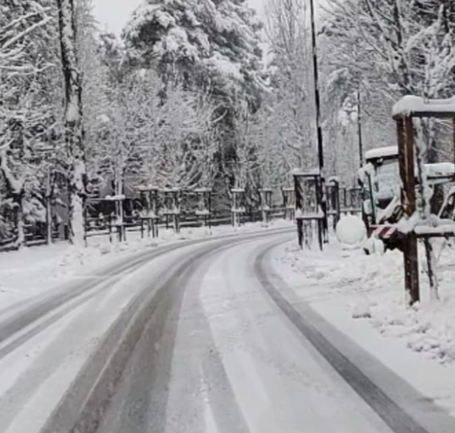 neve in via di Bardonecchia