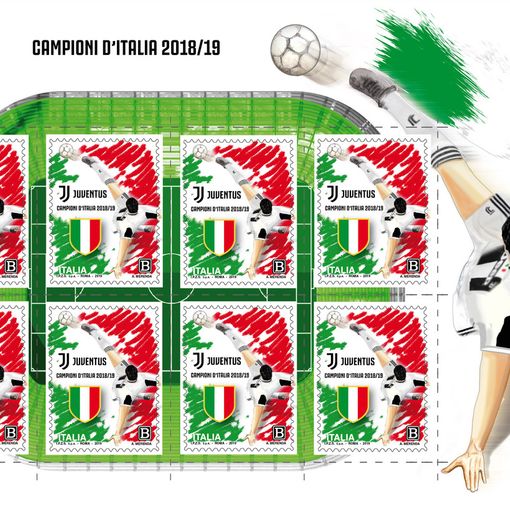 Poste Italiane dedica un francobollo alla Juventus Campione d'Italia: stampati 2,4 milioni di copie
