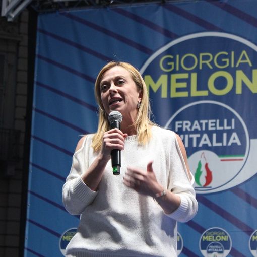 comizio Giorgia Meloni per Damilano