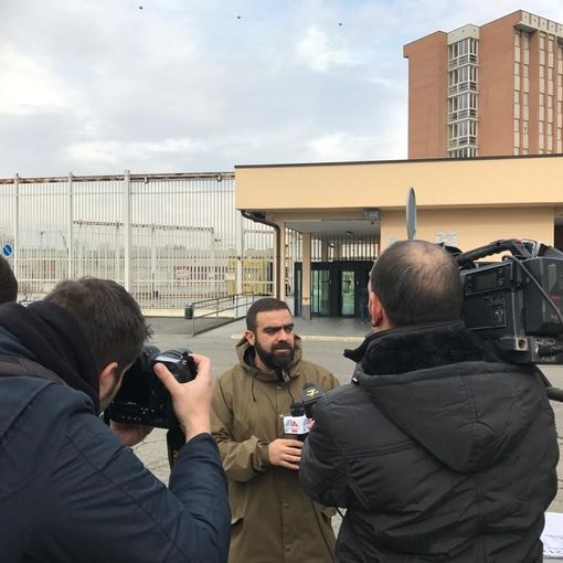 Grimaldi in vista al carcere di Torino