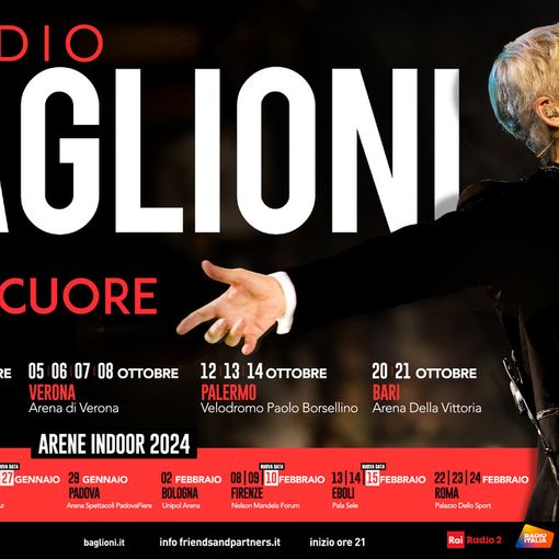 Claudio Baglioni aggiunge una nuova data torinese per il suo tour &quot;aTUTTOCUORE&quot;