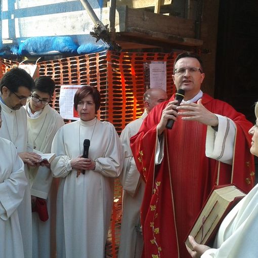 Benedetti i rami d'ulivo nella restaurata chiesa di San Giovanni  e Marta a Chivasso