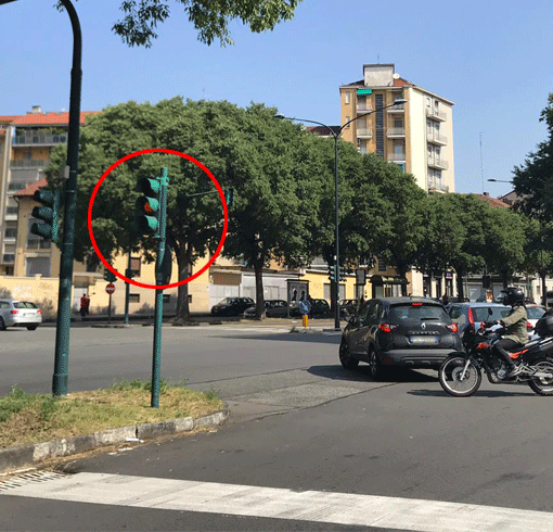 L'incrocio oggetto di dibattito