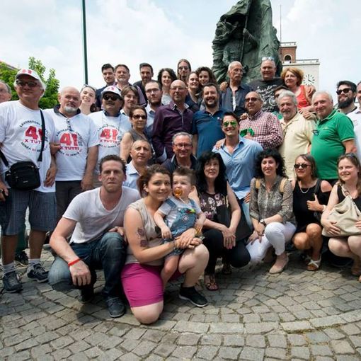Matteo Salvini durante la sua recente visita a Chivasso
