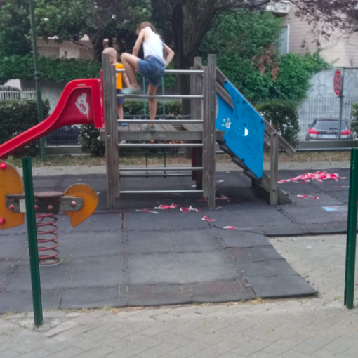 scivolo rotto prima e dopo