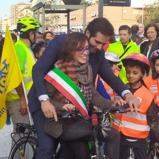 Inaugurata ufficialmente la ciclabile di Corso Vercelli (FOTO e VIDEO)