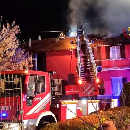 Incendio a Brusasco
