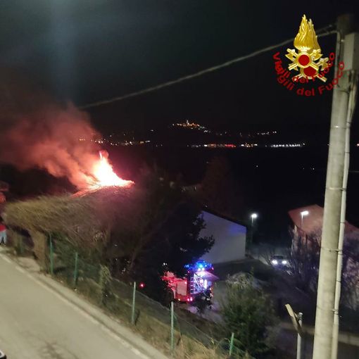 l'incendio a Condove