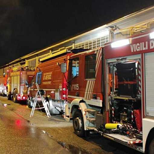 pompieri in azione a Moncalieri