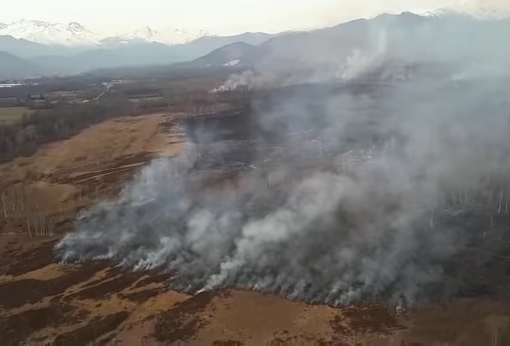 San Carlo, incendio al Poligono Militare (VIDEO)