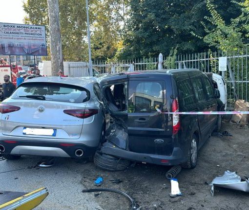 Bruttissimo incidente in strada Genova a Moncalieri