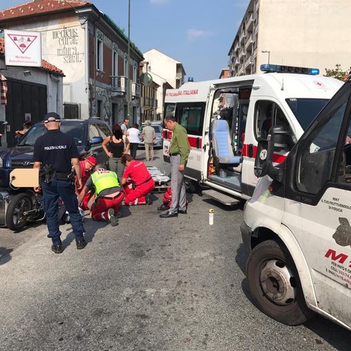 Scontro tra moto e autocarro nei pressi della stazione di Nichelino: centauro trasportato al Cto