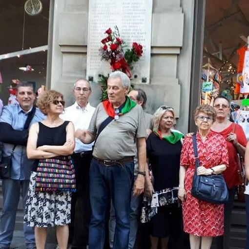 Omaggio della Circoscrizione 7 e dell'Anpi alla lapide dei Partigiani vandalizzata