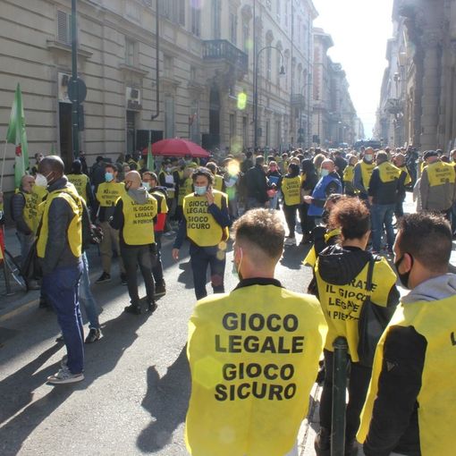 protesta dei lavoratori gioco legale